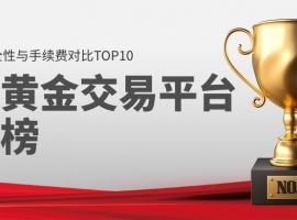 现货黄金交易平台排行榜：安全性与手续费对比TOP10