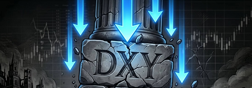 Aurra Markets：【美元指数走势分析】美元测试 100 Daily moving average