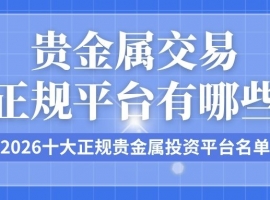 贵金属交易正规平台有哪些？2026十大正规贵金属投资平台名单