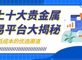 贵金属免费交易平台TOP10：黄金投资零手续费的优选渠道