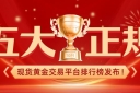 五大正规现货黄金交易平台排行榜发布！谁才是投资者首选？