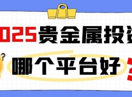 2025贵金属投资哪个平台好？揭秘十大靠谱平台助力稳健投资