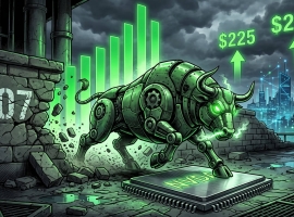 Aurra Markets：【英伟达走势分析】英伟达坚守 207 美元关键支撑位