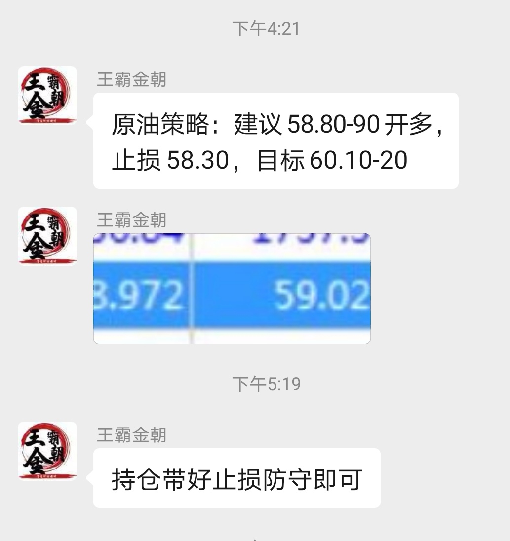 王霸金朝：原油58.80干多如期止盈，60.10Dry air!497 / author:Wang Ba Jin Dynastyv / PostsID:1601311