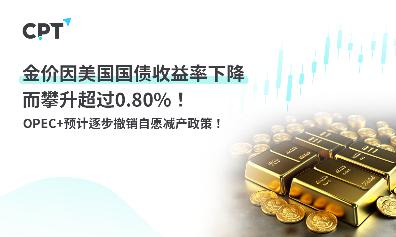 CPT Markets 【行情快报】金价因美国国债收益率下降而攀升...95 / author:CPT / PostsID:1728529