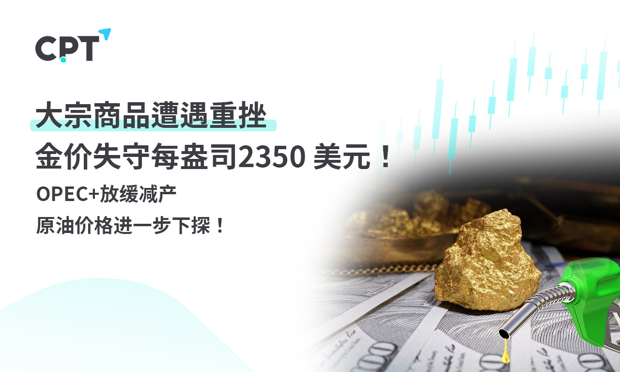 CPT Markets黄金与原油评析：大宗商品遭遇重挫，金价失守每...479 / author:CPT / PostsID:1728547