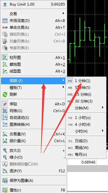 MT5怎么设置时间周期，如何同时看同一交易品种的不同周期？270 / author:Golden Storm / PostsID:1729798