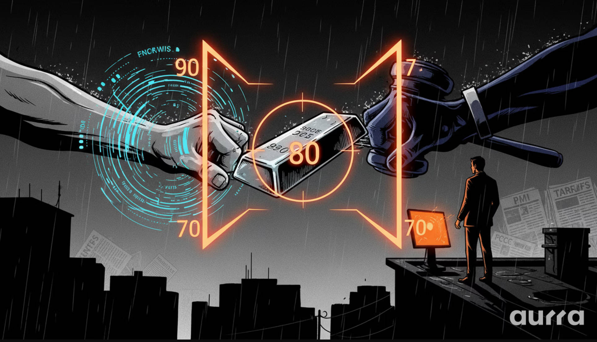 Aurra Markets：【白银走势前瞻】XAG/USD 盘整于70–90美元区间496 / author:Aurra_Official / PostsID:1735308