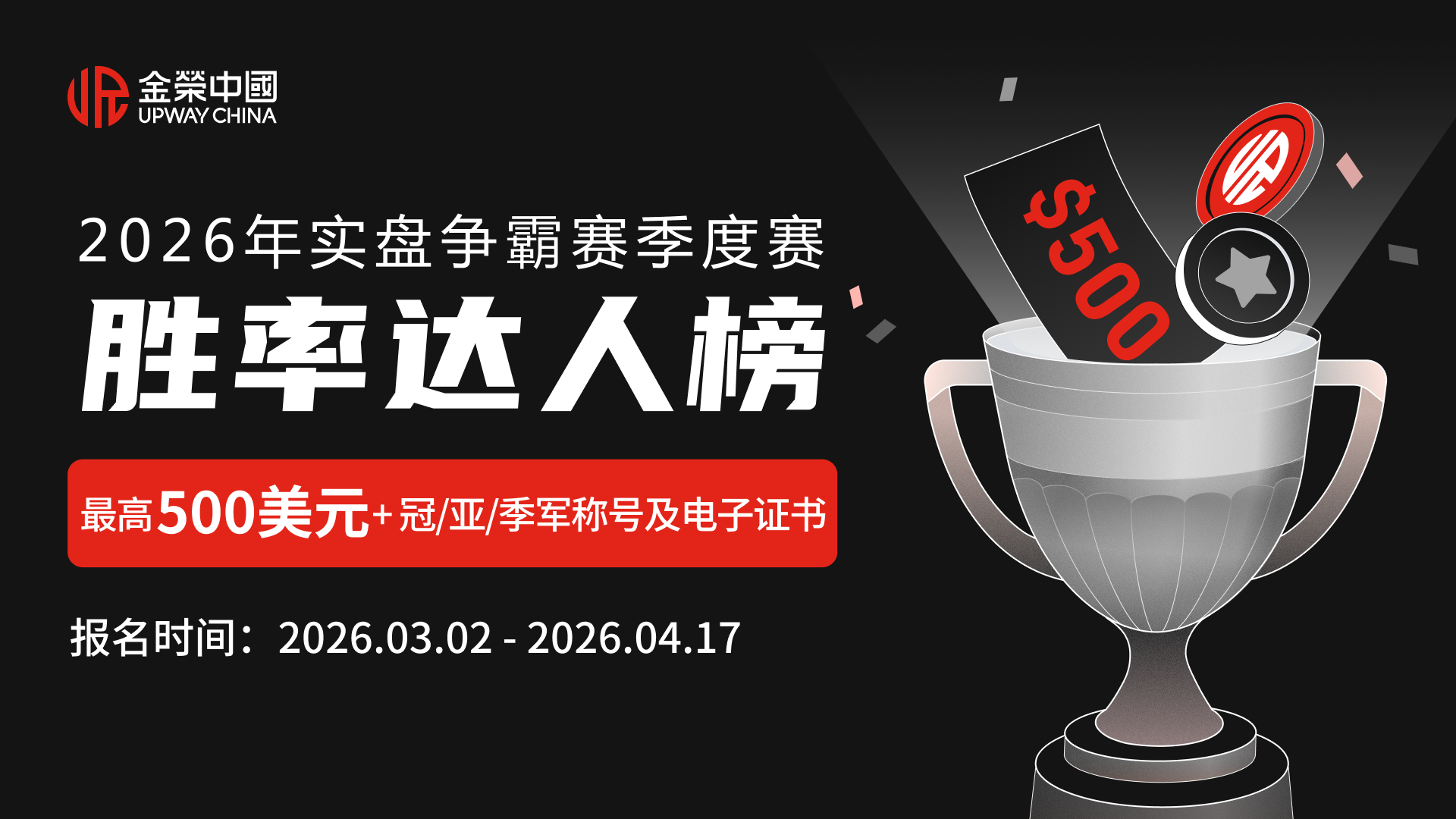 Jinrong China 2026 季度实盘争霸赛即将开赛，全新赛制等您体验748 / author:Xiaohua loves financial management / PostsID:1735606