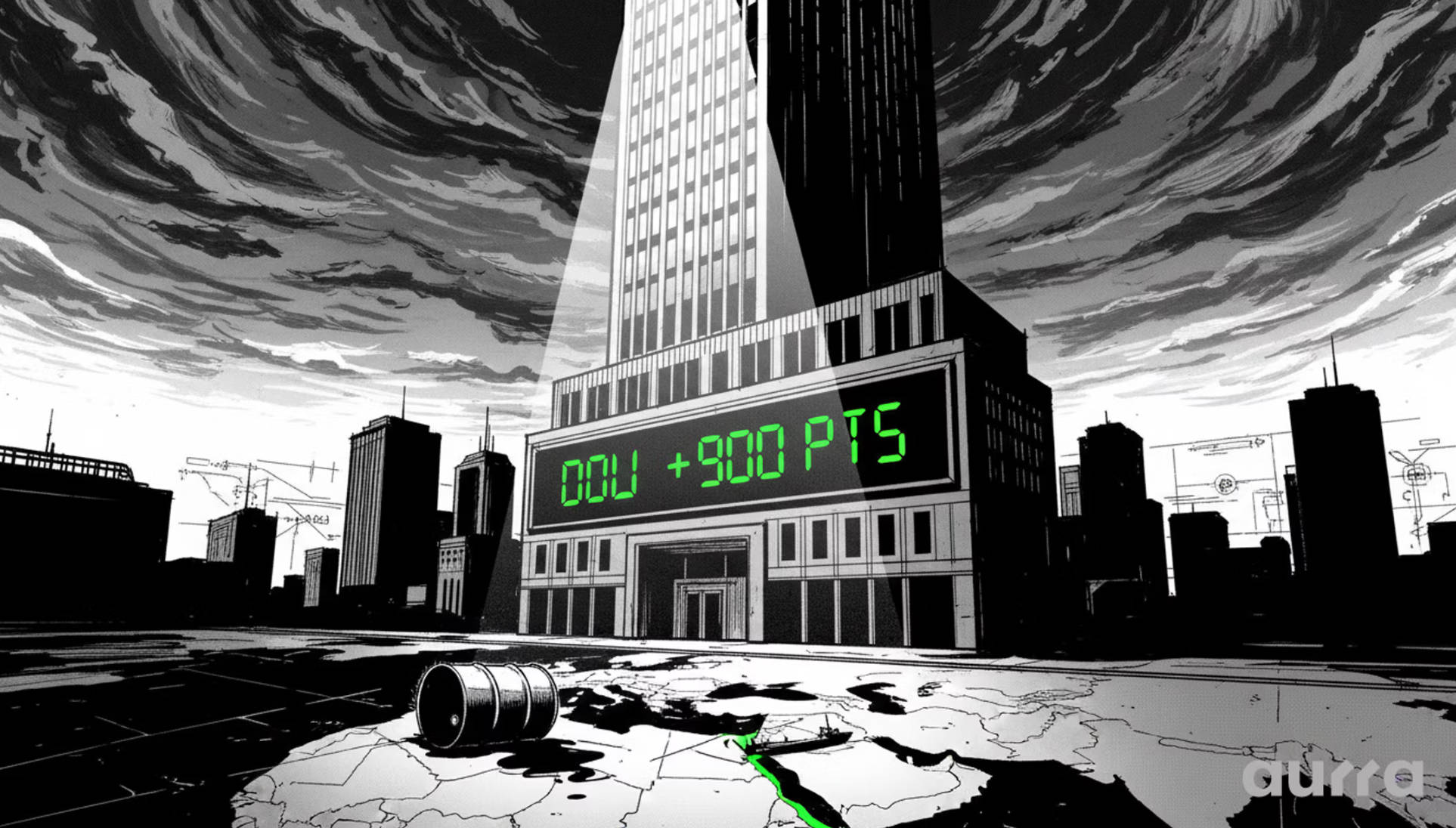 Aurra Markets：道指期货飙升 900 点，伊朗冲突暂缓提振市场757 / author:Aurra_Official / PostsID:1735999