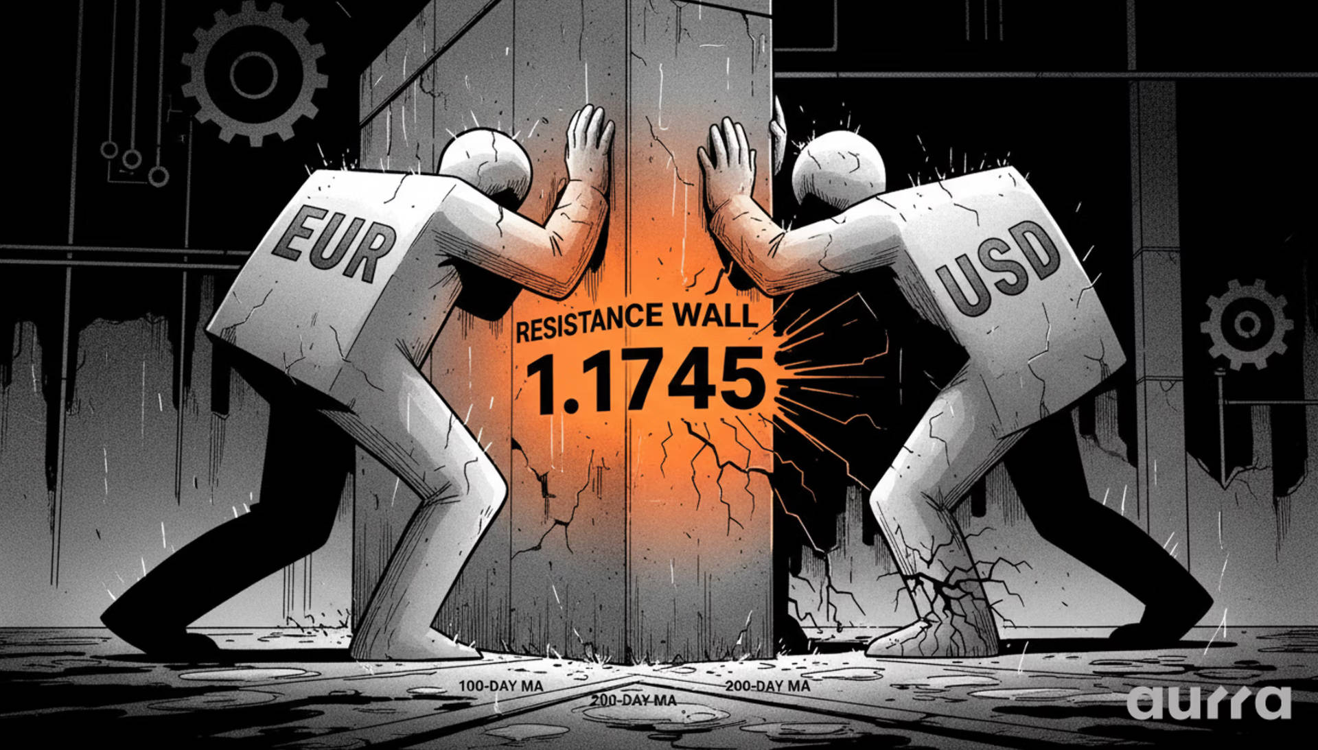 Aurra Markets：【欧元兑美元走势分析】汇价上探 1.1745 关键阻力位